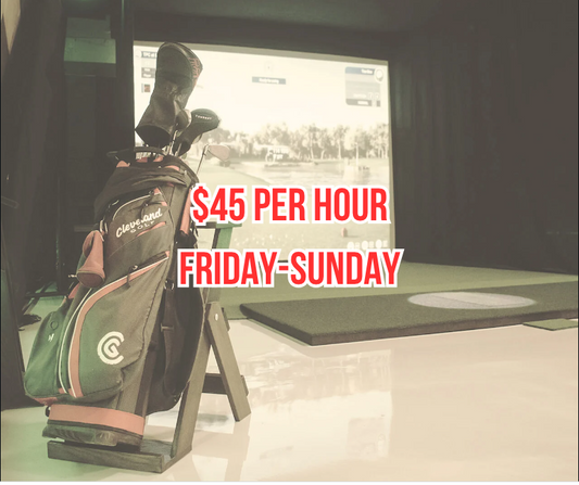 Private Golf Simulator Fri-Sun $45 per hour!